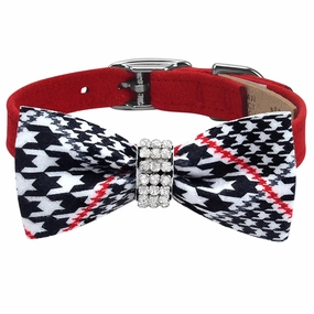 Classic Glen Houndstooth Bow Tie Collar