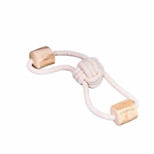 Coffee Wood Knot Dumbell Toy