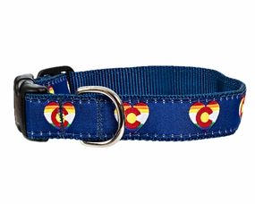 Collar | Colorado Flag Rainbow Hearts