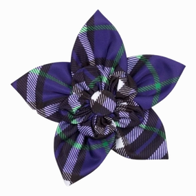 Collar Flower | Bias Plaid Purple