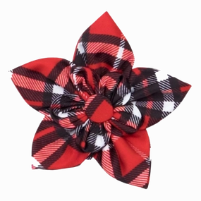 Collar Flower | Bias Plaid Red