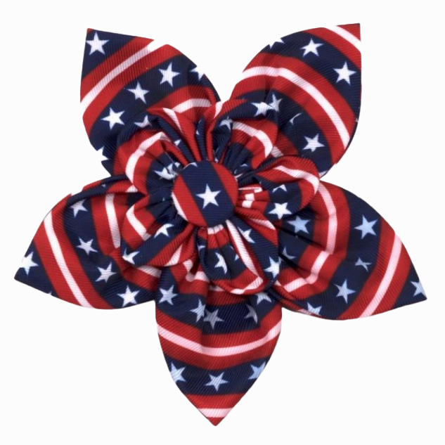 Collar Flower | Bias Stars & Stripes