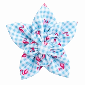 Collar Flower | Gingham Flamingos