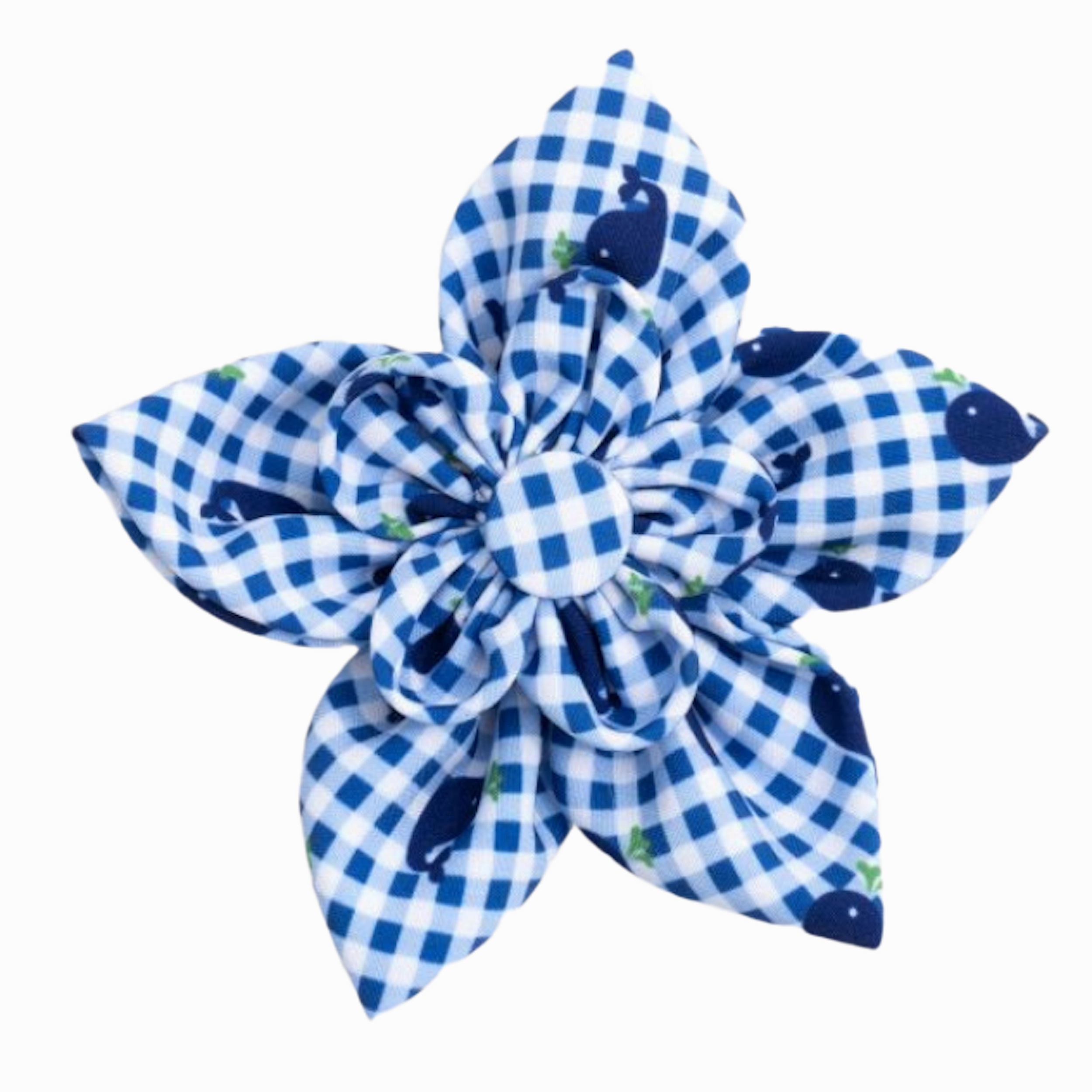 Collar Flower | Gingham Whales