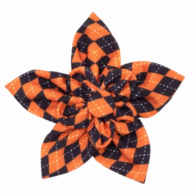 Collar Flower | Halloween Argyle