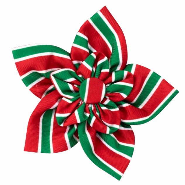 Collar Flower | Holiday Stripe