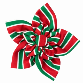 Collar Flower | Holiday Stripe