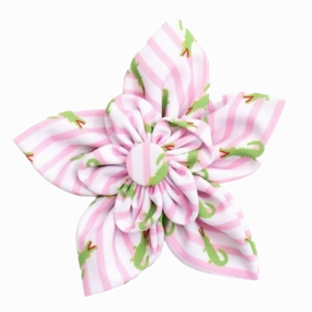 Collar Flower | Pink Stripe Alligators