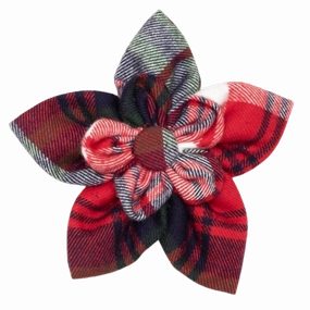 Collar Flower | Red, Green, & Navy Plaid
