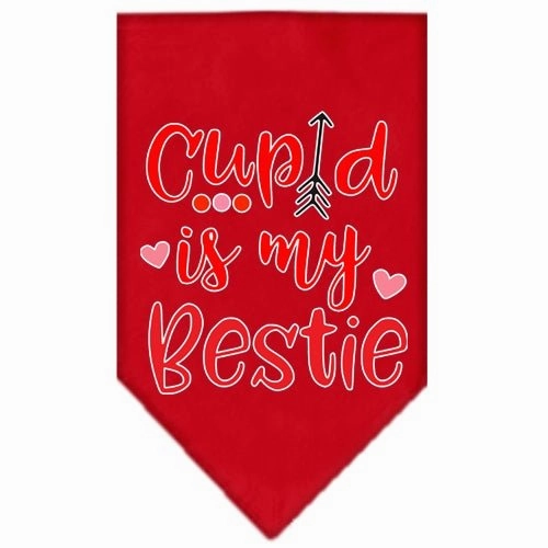 Cupid is My Bestie Screen Print Bandana - Black