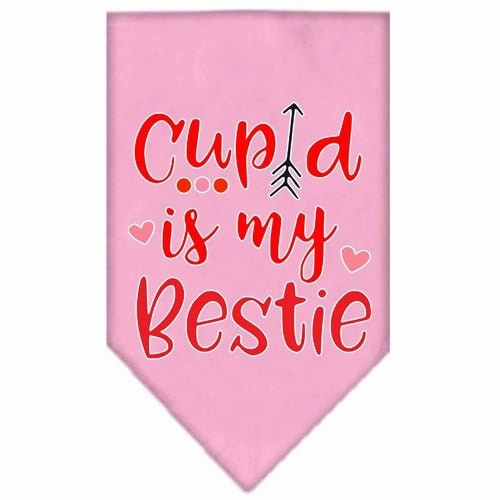 Cupid is My Bestie Screen Print Bandana - Black