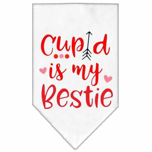 Cupid is My Bestie Screen Print Bandana - Black