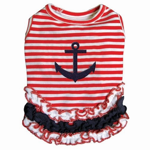 Cute Stripy Sailor Shirt with Ruffles