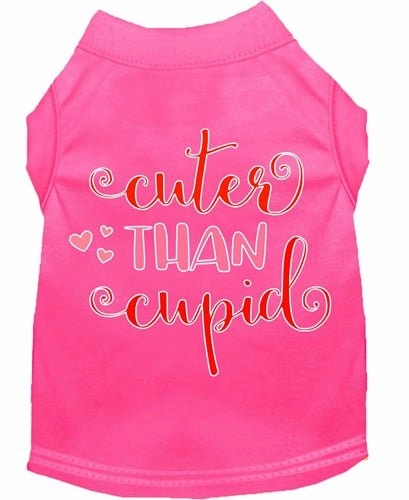 Cuter Than Cupid Screen Print Dog Shirt- in Many Colors