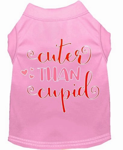 Cuter Than Cupid Screen Print Dog Shirt- in Many Colors