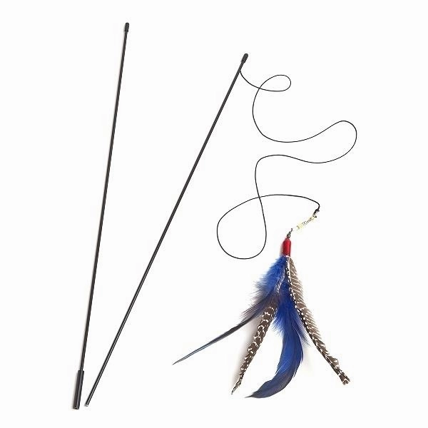 Da Bird Pull-Apart Wand Feather Teaser Cat Toy***