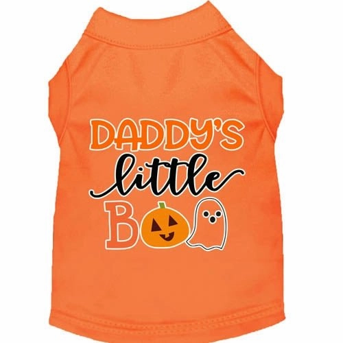 Daddy's Little Boo Screen Print Dog Shirt in Many Colors