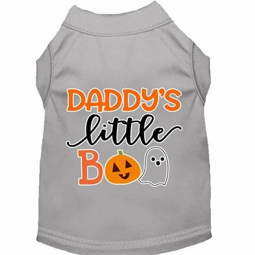 Daddy's Little Boo Screen Print Dog Shirt in Many Colors