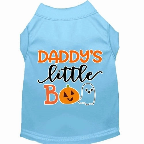 Daddy's Little Boo Screen Print Dog Shirt in Many Colors