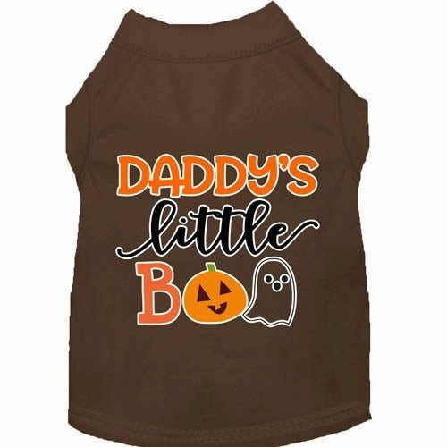 Daddy's Little Boo Screen Print Dog Shirt in Many Colors