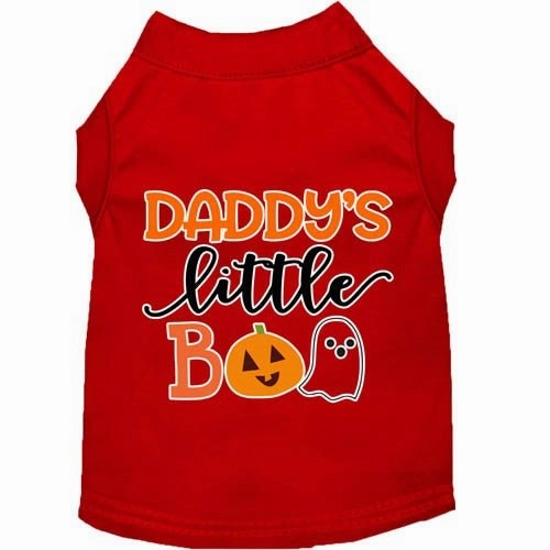 Daddy's Little Boo Screen Print Dog Shirt in Many Colors