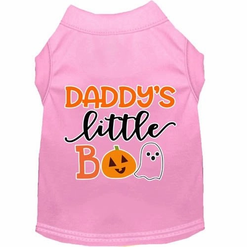 Daddy's Little Boo Screen Print Dog Shirt in Many Colors
