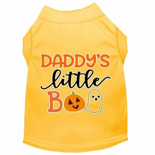 Daddy's Little Boo Screen Print Dog Shirt in Many Colors