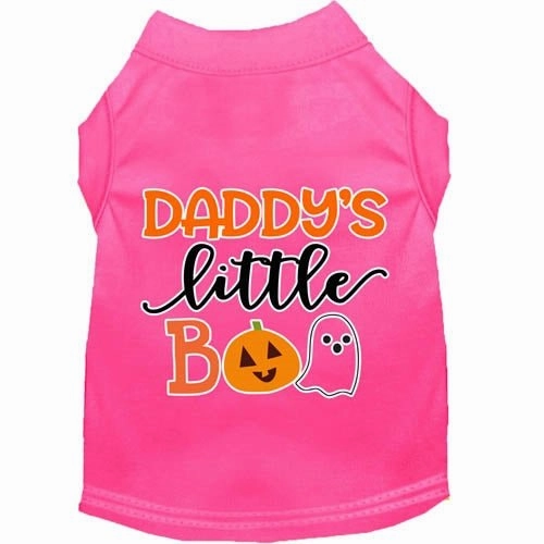 Daddy's Little Boo Screen Print Dog Shirt in Many Colors
