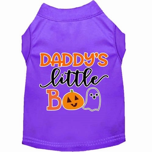 Daddy's Little Boo Screen Print Dog Shirt in Many Colors