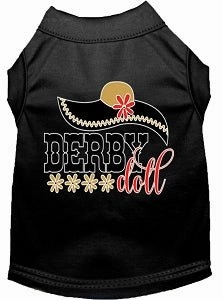 Derby Doll Screen Print Dog Shirt in Many Colors
