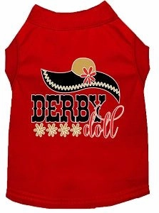 Derby Doll Screen Print Dog Shirt in Many Colors
