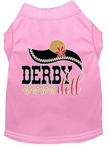 Derby Doll Screen Print Dog Shirt in Many Colors