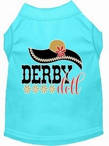 Derby Doll Screen Print Dog Shirt in Many Colors