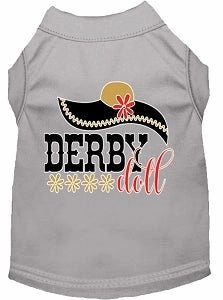 Derby Doll Screen Print Dog Shirt in Many Colors