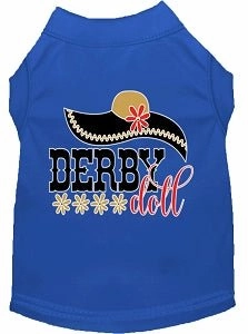 Derby Doll Screen Print Dog Shirt in Many Colors