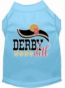Derby Doll Screen Print Dog Shirt in Many Colors