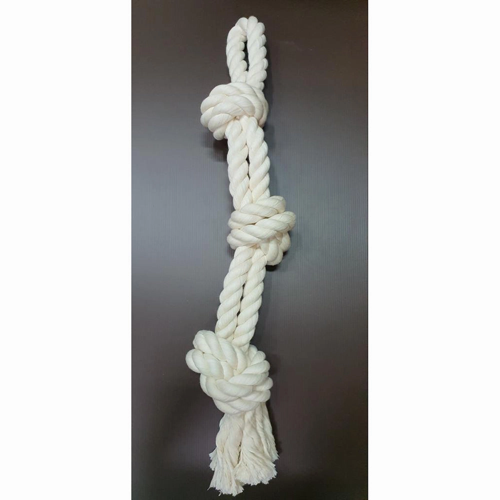 Dexpex Dog Rope Toys White 3knots 21mm   21mm x 24"