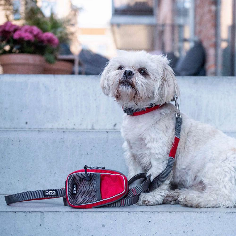 DOG Copenhagen Pouch Organizer Dog Leash Bag (Classic Red)