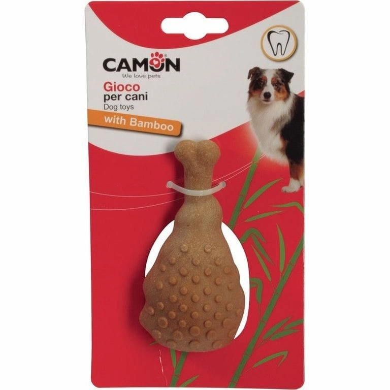 Dog toy with bamboo, chicken leg, 11cm