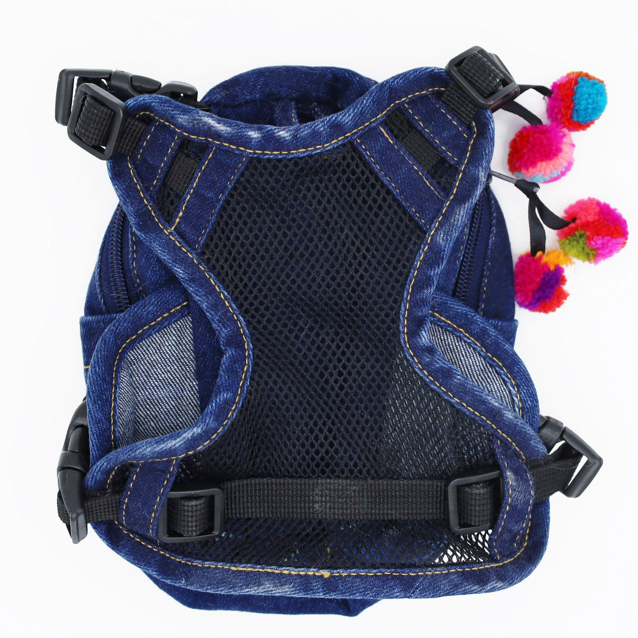 Doggie Denim Backpack Harness Vest