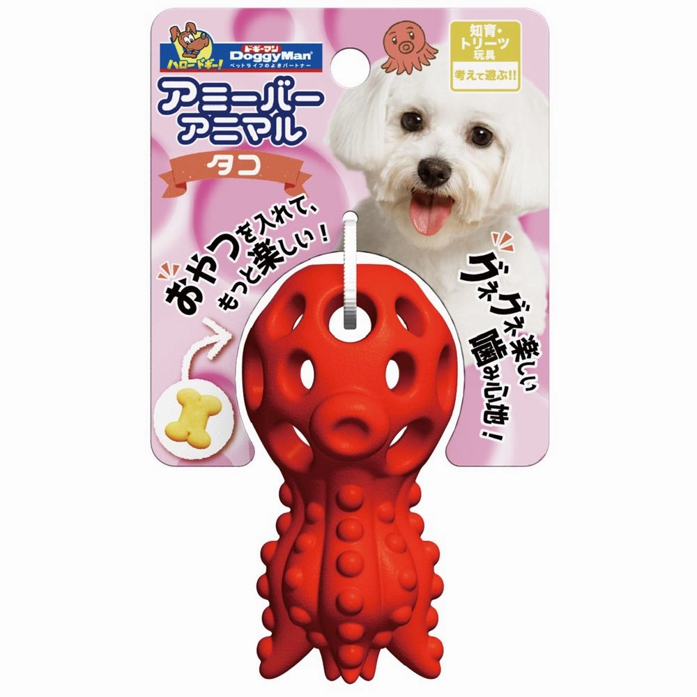 DoggyMan Treat Dispenser Rubber Dog Toy (Octopus)