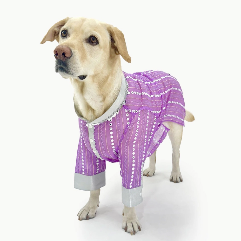 Dogobow Mirror Kurta for Dogs (Lilac)
