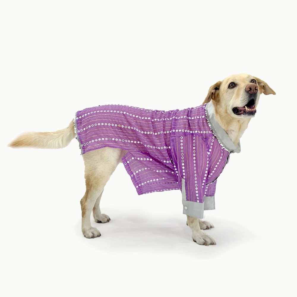 Dogobow Mirror Kurta for Dogs (Lilac)