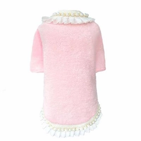 Dream Pearls Dog Sweater- Baby Pink