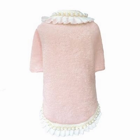 Dream Pearls Dog Sweater- Peach