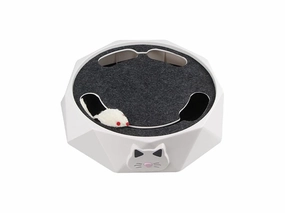 Drill gopher electric cat toys Color: white chassis   gray felt cloth