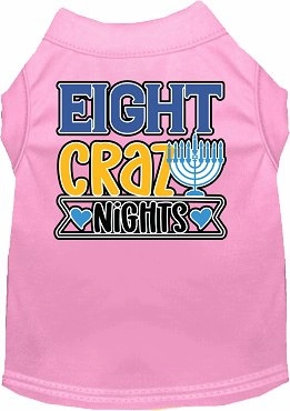 Eight Crazy Nights Screen Print Dog Shirt in Many Colors