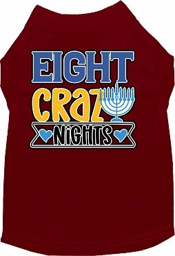 Eight Crazy Nights Screen Print Dog Shirt in Many Colors