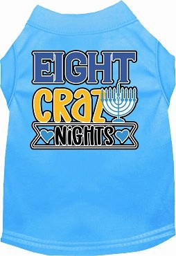 Eight Crazy Nights Screen Print Dog Shirt in Many Colors