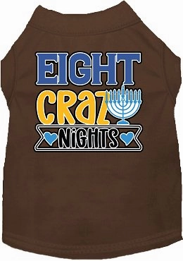 Eight Crazy Nights Screen Print Dog Shirt in Many Colors